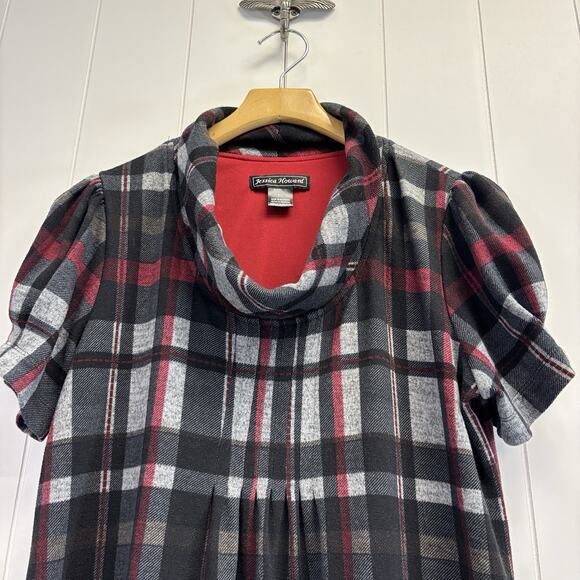 Jessica Howard Womens Dark Academia Preppy Pleated Plaid Mini Dress Size PL Chic - Picture 7 of 10